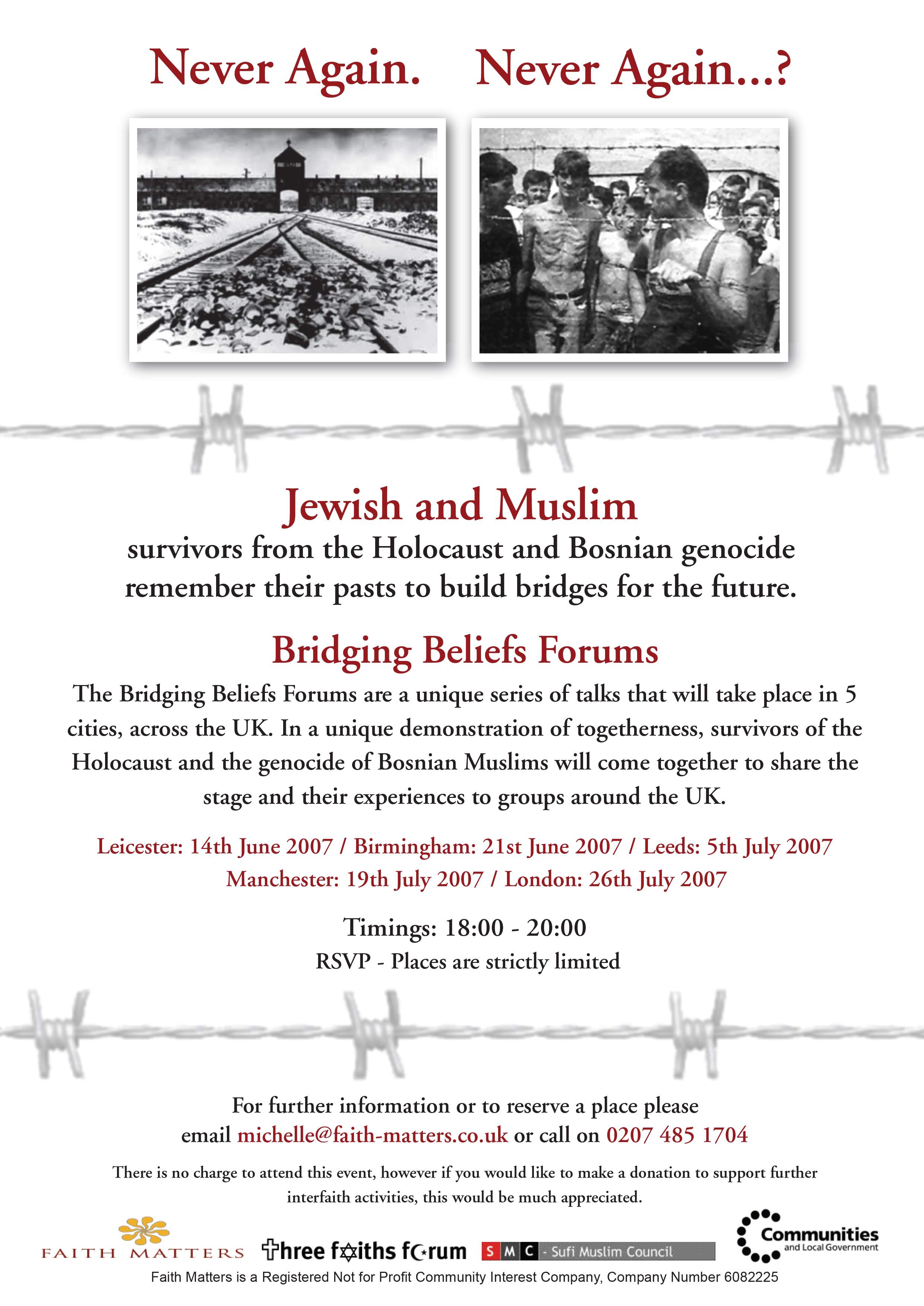 Holocaust and Bosnia Genocide Poster