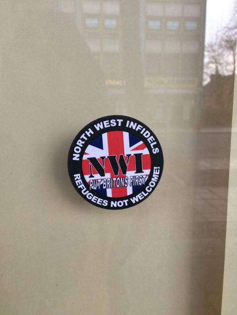 Anti-Migrant, Anti-Muslim Stickers in Coventry Should Be Reported in